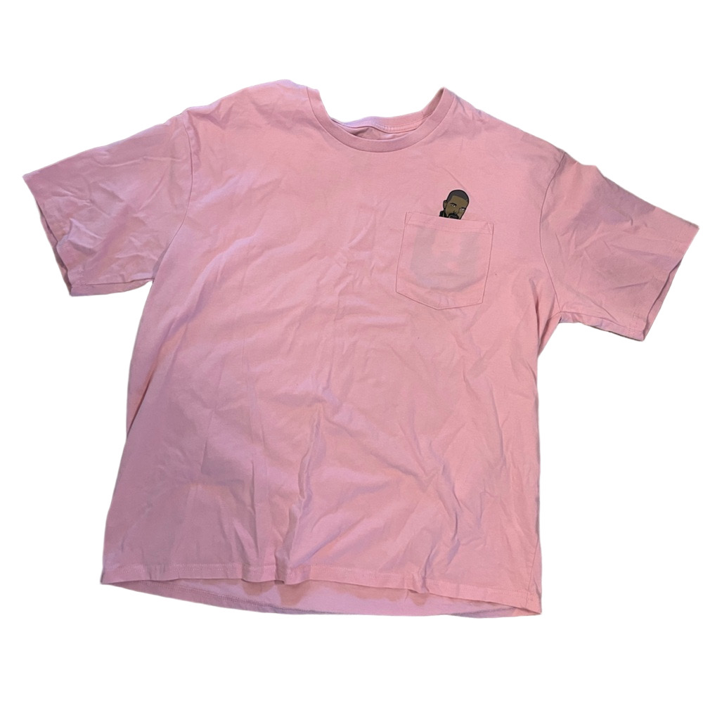 UNISEX) Drake T-Shirt Short Sleeve Dog Limited Drake Chow Pocket T-Shirt XL